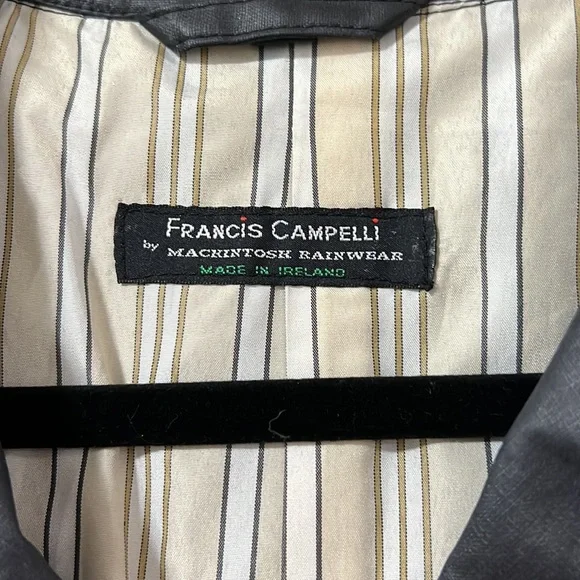 Francis Campelli Coat by Mackintosh Rainwear Belted Trench Waterproof Size 14 - Picture 2 of 9